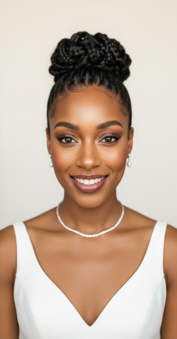 After High Messy Bun Wedding Hair